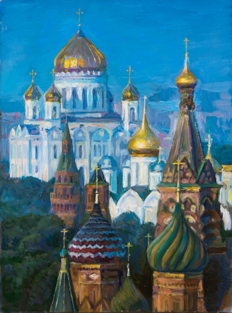 Раннее весеннее утро в Москве