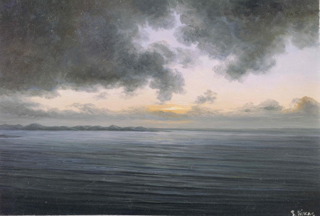 Морская гладь, еле заметная полоса