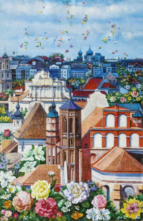 Вильнюс. Цветы в честь Анны